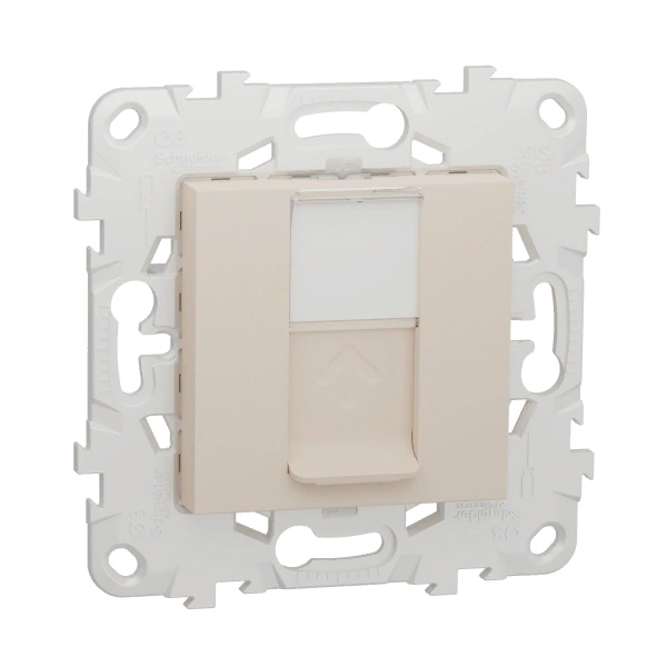 Лицевая панель Unica New RJ45 KEYSTONE/SYSTIMAX (бежевый)