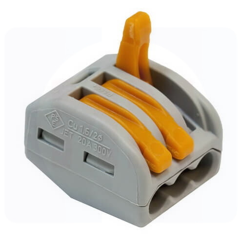 Клеммник WAGO 3 (одножильных или многожильных) х 0,08-4мм2 32A Cu