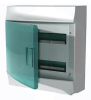 Шкаф настенный ABB Mistral41 36М (2x18) зеленая дверца с винтовым клеммным блоком