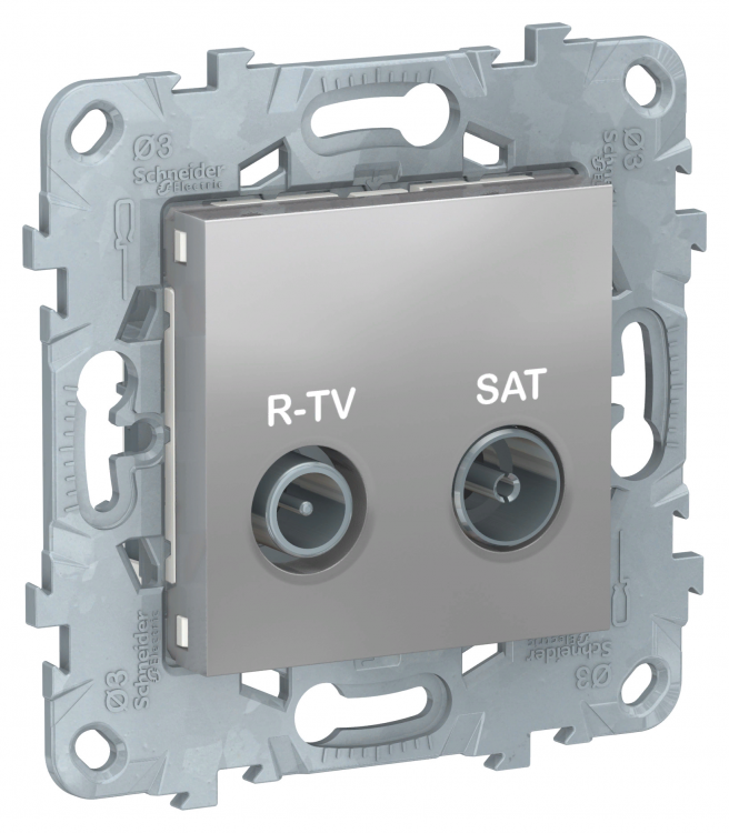 Розетка R-TV/SAT Unica New простая (алюминий)