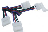 Коннектор для ленты RGB двуxсторонний (ширина 10 мм,длина провода 15 см )