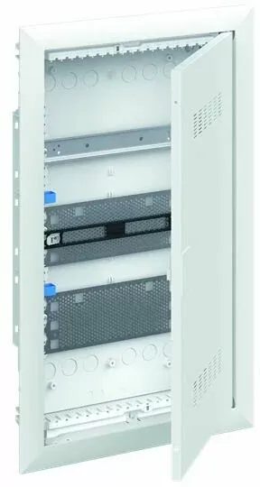 Шкаф ABB UK630MVB мультимедиа (без розетки) с дверью с вентиляционными отверстиями в 3 ряда и с DIN-рейкой