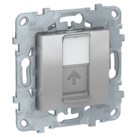 Лицевая панель Unica New RJ45 KEYSTONE/SYSTIMAX (алюминий)