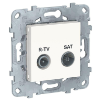 Розетка R-TV/SAT Unica New простая (белый)