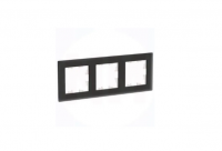 Рамка AtlasDesign трехместная (черное матовое стекло)