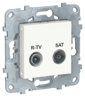 Розетка R-TV/SAT Unica New оконечная (белый)