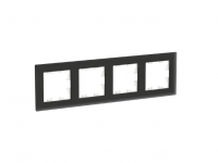 Рамка AtlasDesign четырехместная (черное матовое стекло)