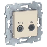 Розетка R-TV/SAT Unica New проходная (бежевый)