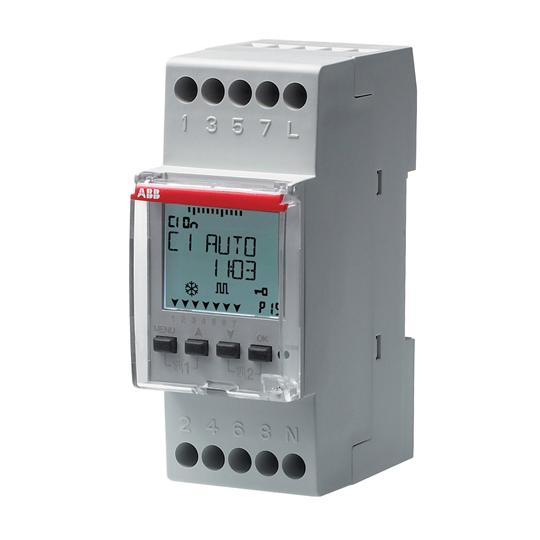 Реле времени цифровое недельное ABB D2 PLUS (ключ) 2 канала 16А 1НО/НЗ с резервным питанием 6 лет 2м
